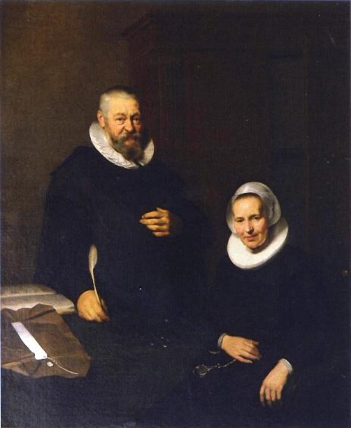 Silk Merchant And Wife by Jacob Adriaensz Backer